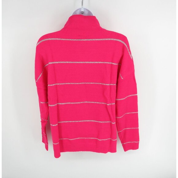 Kim Rogers Petite Small Pink Striped Mock Neck Sweater NWT $48 - Picture 4 of 4